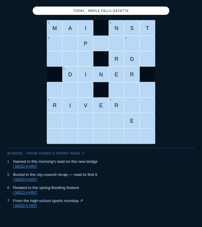 localcross_crossword sample localcross puzzle